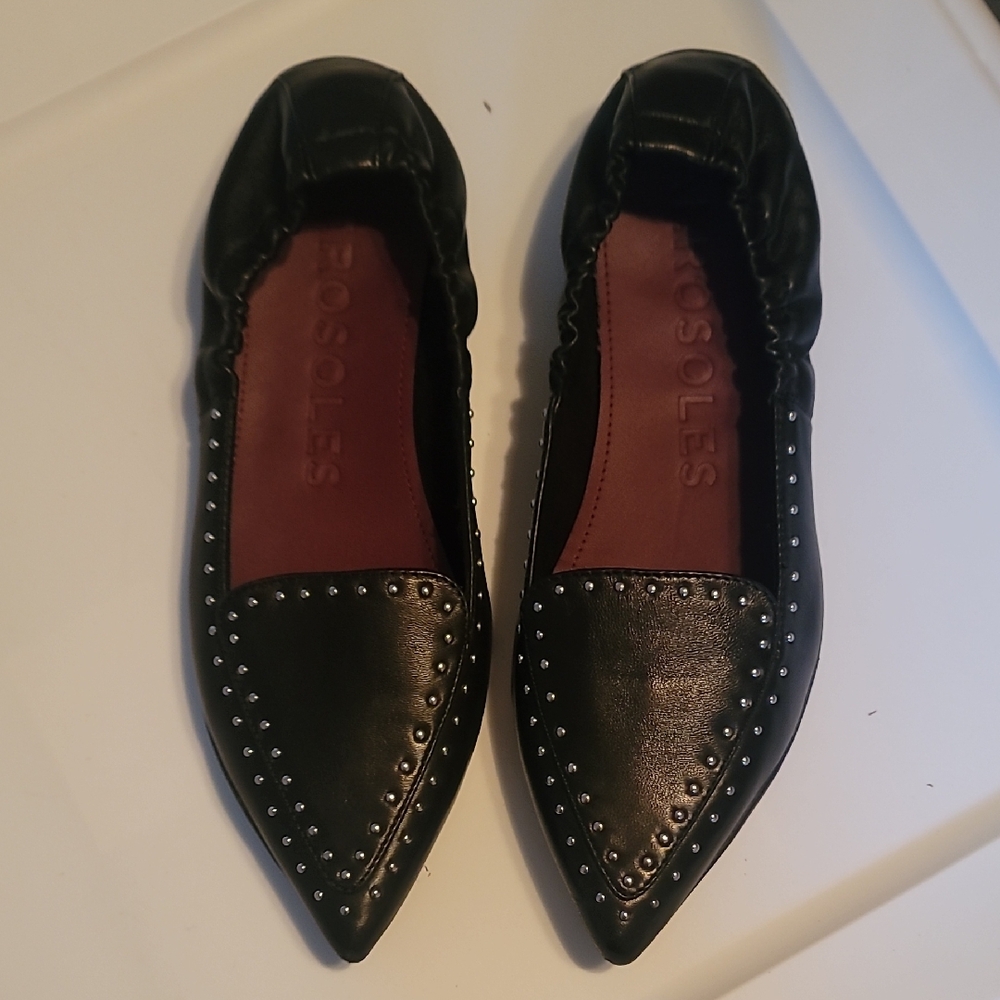 AEROSOLES Black Studded Flats